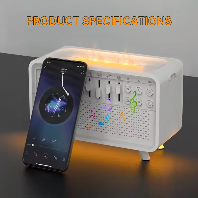 Air Aroma Diffuser Humidifier with White Noise, Night Light & Bluetooth Speaker